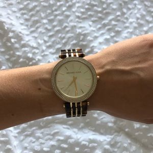 NWOT Michael Kors Gold and Tortoise Shell Watch